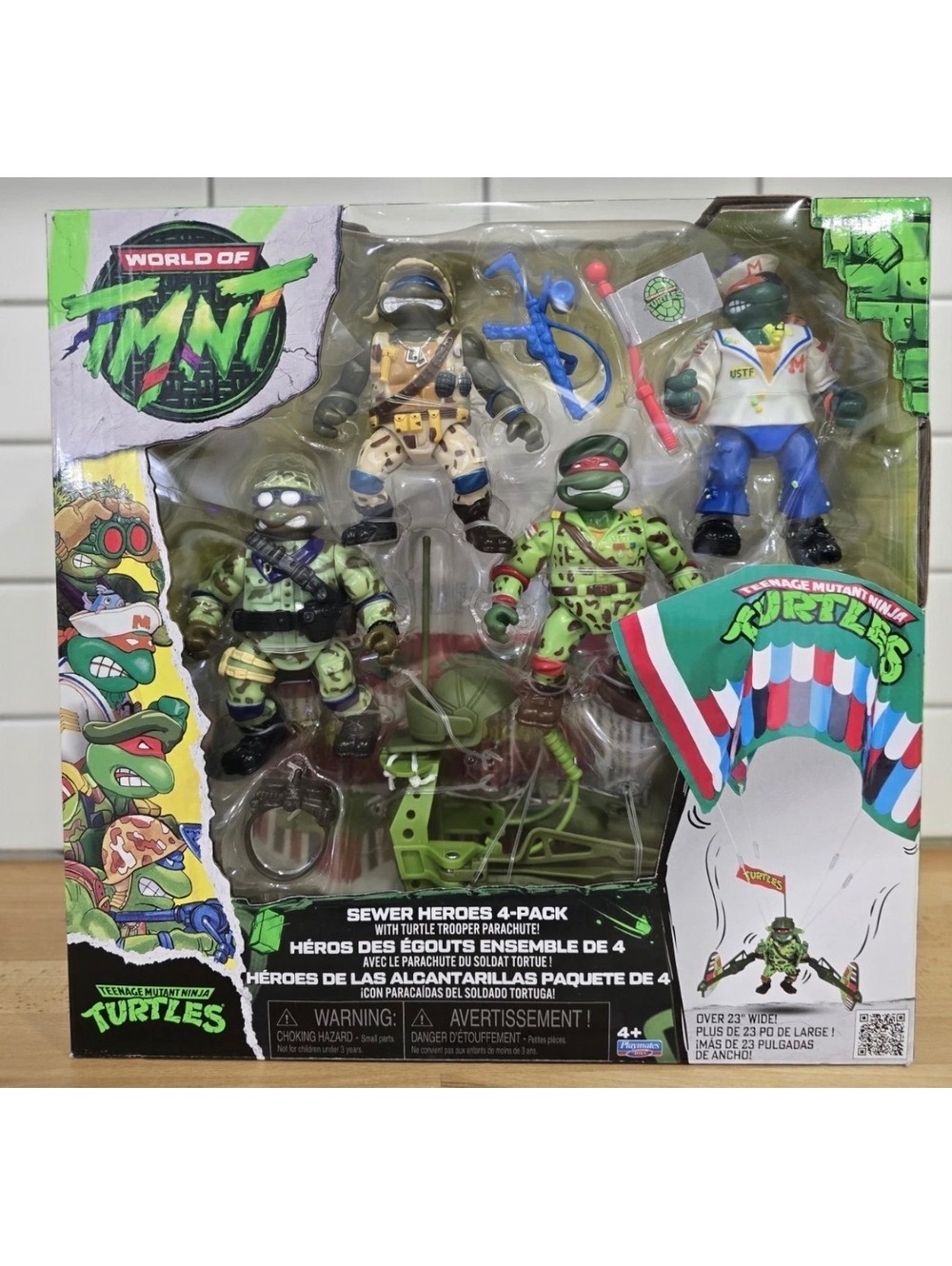Teenage Mutant Ninja Turtles Sewer Heroes 4-Pack Action Figures with Turtle Troo